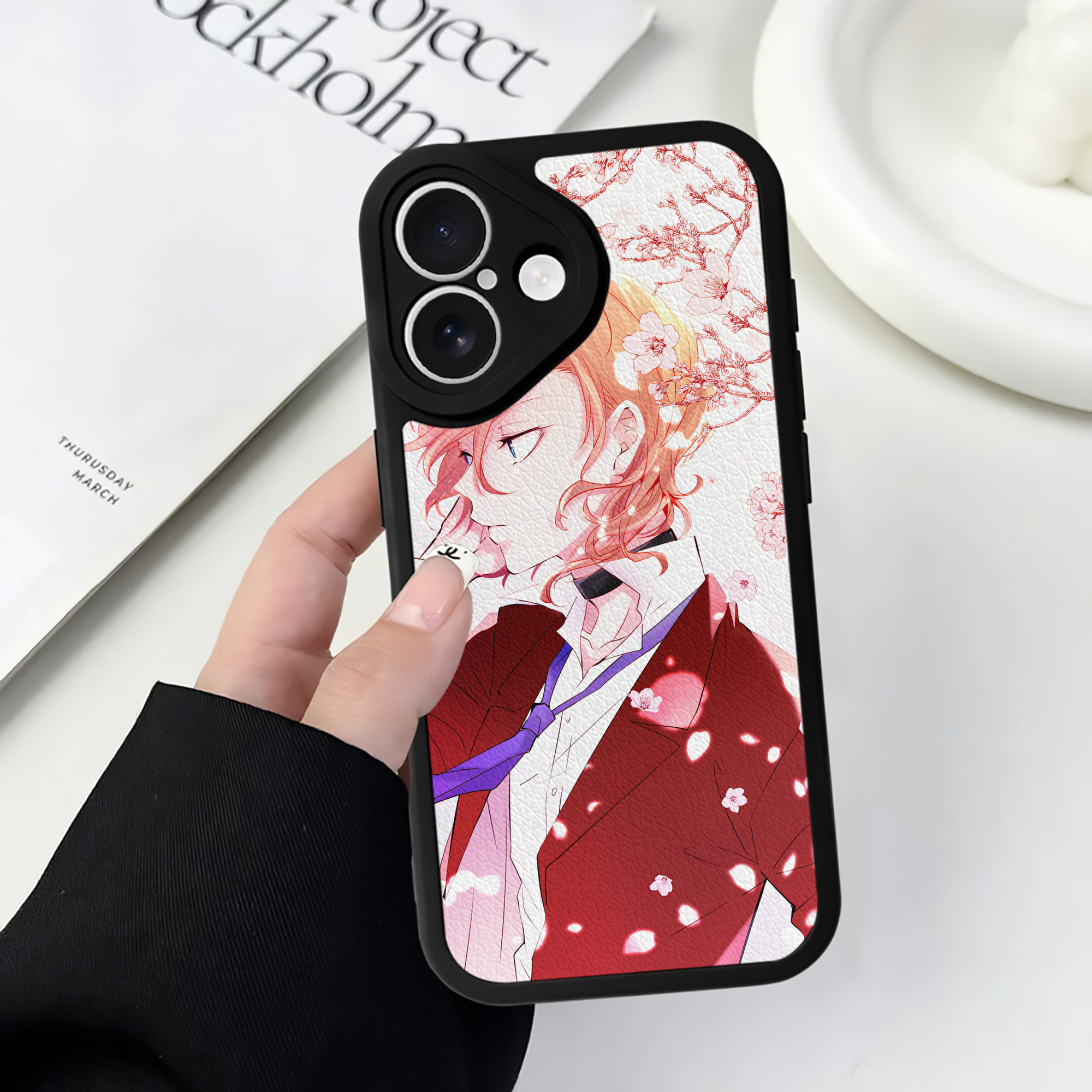（画像用） 文豪ストレイドッグス Bungo Stray Dogs 【iPhone 16シリーズ対応】シリコンスマホケース（レザー調） 材質：シリコン
